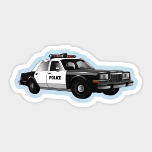 Police car cartoon illustration Sticker